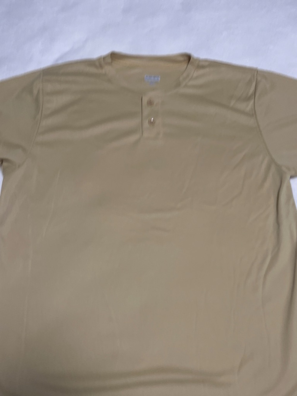 Augusta Sportswear Men's Short-Sleeve Henley in Tan
